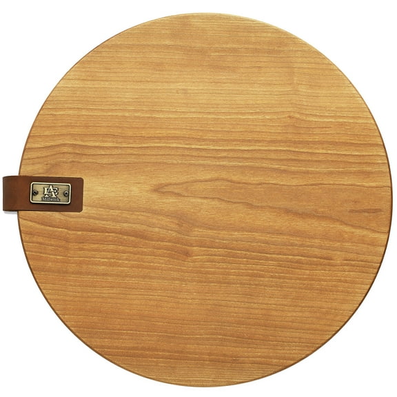 Gabriella Round Cherry Wood Edge Grain Handmade Cutting Board