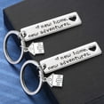 thumbnail image 2 of 2 New Home New Adventures Keychain First Home Gift Housewarming Gift Realtor Closing Gifts New House Keyring, 2 of 3