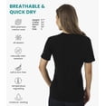 thumbnail image 2 of Merino.tech Merino Wool T Shirt Women - 100% Merino Wool Base Layer Women Short Sleeve Moisture-Wicking Tee and Hiking Socks Large, Lilac Heather V-Neck, 2 of 7