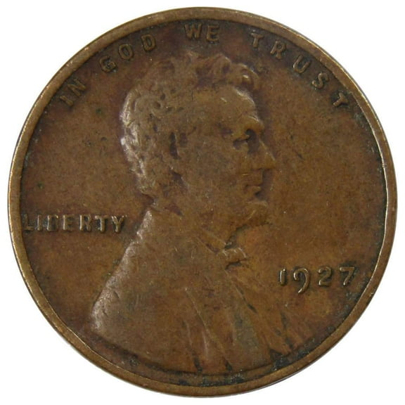 1927 Lincoln Wheat Cent VF Very Fine Bronze Penny 1c Coin Collectible