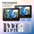 thumbnail image 6 of OTIC 10" Dual Screen DVD Player with Digital Panel Headrest Mount Style for Car, Portable 1024 x 600 Resolution, Black, 6 of 9