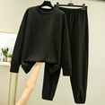 thumbnail image 2 of FAIWAD Women's 2 Piece Outfits Long Sleeve Round Neck Pullover Sweatshirt with Loose Jogger Pants Sweatsuit, 2 of 4
