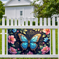 thumbnail image 4 of Butterfly Flower Banner Backdrop for Parties and Events Beautiful Wall Decor Vibrant Garden Backdrop Photography Prop Art Display Background Home Decor, 4 of 4