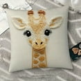 thumbnail image 5 of HHGBAD Cute Giraffe Embroidery Pillowcase, Soft Short Lint Material, Decorative Throw Pillow Cover, Perfect for Sofa, Bedroom, Living Room, Home Decoration, 17.7×17.7in, 5 of 6