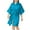 Blue, variant on LLYWEY Girls Silk Robes, Kids Wrap V-Neck Short Sleeve Bathrobes with Belt Toddler Girl Satin Bath Robe for Wedding Spa Party, Short Blue 7T