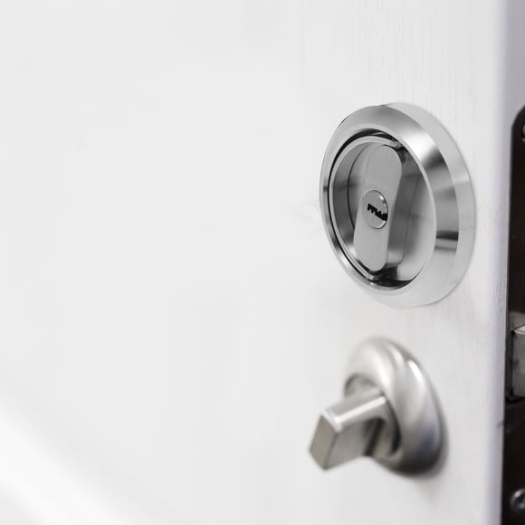 COOPHYA 304 Stainless Steel Pocket Door Handle with Lock Security for Office 1 Set