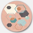thumbnail image 1 of Designart 'Geometric hexagons Pattern II' Art Mural en Métal Géométrique - Disque de 36, 1 of 5