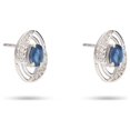 thumbnail image 2 of Natural Blue Sapphire Oval Cut Gemstone Stud Earring, 925 Sterling Silver, 2 of 4