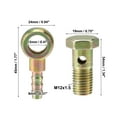 thumbnail image 3 of Unique Bargains 1Set Banjo Bolt Kit M12x1.5 Brake Line Fitting Adapter with Copper Washers for Car Iron Bronze Tone, 3 of 6