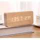 thumbnail image 3 of Reloj electrónico de madera de moda, reloj LED con pantalla de fecha y temperatura, reloj despertador electrónico, 3 of 4