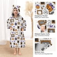 thumbnail image 3 of Wearable Blanket Hoodie for Kids Cute Ghost and Pumpkin Flannel Hooded Blanket with Pockets and Sleeves Suitable for Boys and Girls, 3 of 7