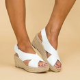 thumbnail image 3 of Espadrilles à Talon Compensé Moyen avec Bride à la Cheville pour Femmes, Sandales à Plateforme, 3 of 5