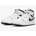thumbnail image 3 of N I-K-E A i r-Jor-dan 1 Mid Shoes White Black DQ8426-132 Men's Sizes NEW, 3 of 6