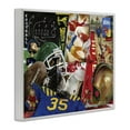 Stupell Industries Football Sports Collage Sports Painting White Framed
