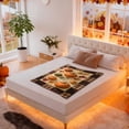 thumbnail image 4 of Thanksgiving Pumpkin Maple Leaf Fruit Blanket Digital Print Flannel Blanket Warm And Cozy Nap Blanket, 4 of 6