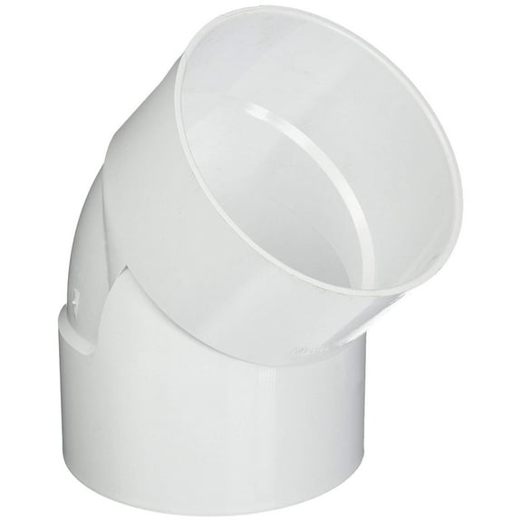 Genova Products PVC S&D 45 Degree Elbow - 6 Inch