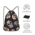 thumbnail image 5 of XMXT Waterproof Gym Bag, Mexican Undead Skeleton Print Drawstring Backpack for Men, s Multicolor, 5 of 8