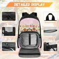 thumbnail image 3 of HUIACONG Flower Capybara Kids Backpack Set 4-IN-1 Ergonomic Spine Protecting for Boys Girls 8-12 Lightweight 300g Detachable Lunch Box Pencil Case Water Bottle Holder, 3 of 7