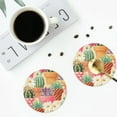 thumbnail image 5 of Bingfone Vintage Succulent And Cactus Leather Drinks Coasters With Set Of 6,Suitable For Home Kitchen,Coffee Cup Coasters Home Gift, 5 of 9