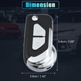 thumbnail image 3 of Unique Bargains 2 Button Keyless Entry Remote Key Shell for  DS3 2009-2020 for  DS4 2011-2018 with Blade, 3 of 7