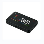 Outoloxit Colour Screen Vehicle Mounted Display Vehicle OBD HD Projector HUD Up Display, Speed, Rotational Speed, Water Temperature, Voltage, Driving Distance, Black