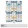 thumbnail image 4 of BCIIG Dragonflies Floral Pattern Warm Lightweight Fleece Blanket Soft Throw Blanket for All Seasons 40x50in, 4 of 6