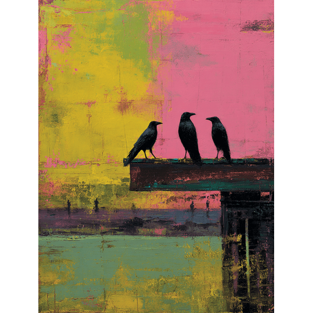 Qisvanset 12x16 Inch Vibrant Cat Portrait Canvas Print Wall Art