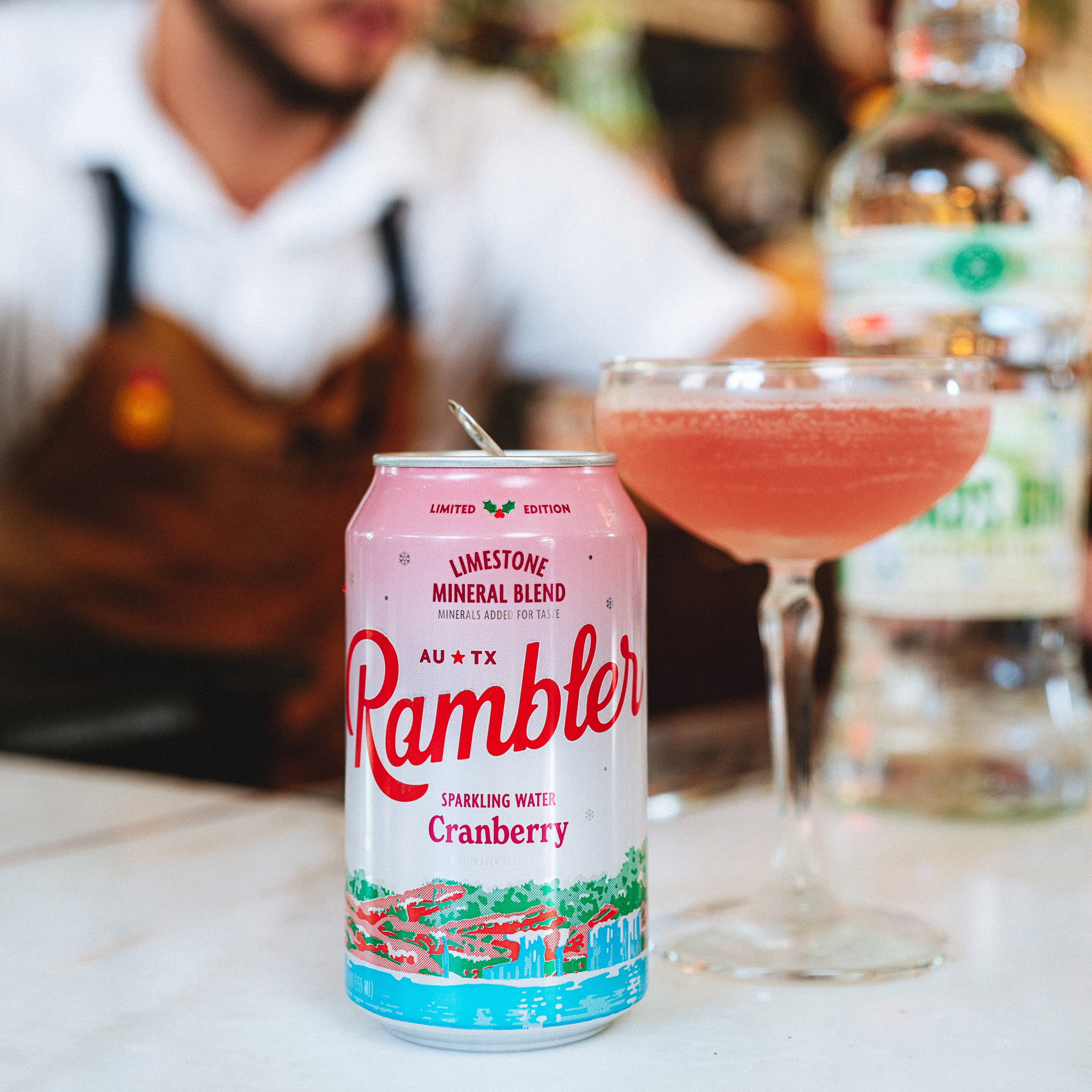 Rambler Cranberry Sparkling Water 8 - 12 fl oz Cans