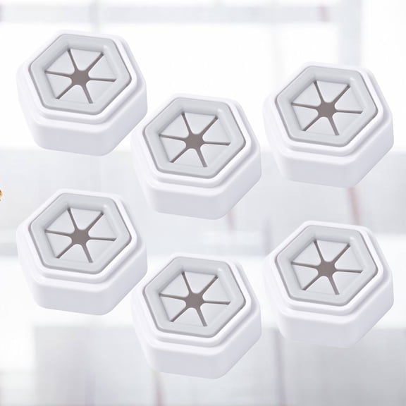 HONMEET 6Pcs White Tea Towel Holder with Self Adhesive Pad for Kitchen and Bathroom