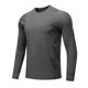 thumbnail image 4 of Blusas y camisas de manga larga con cuello redondo para hombre, de color liso, para entrenamiento físico, con protección solar, elásticas, con bolsillo y cremallera para exteriores, top de manga larga, 4 of 7