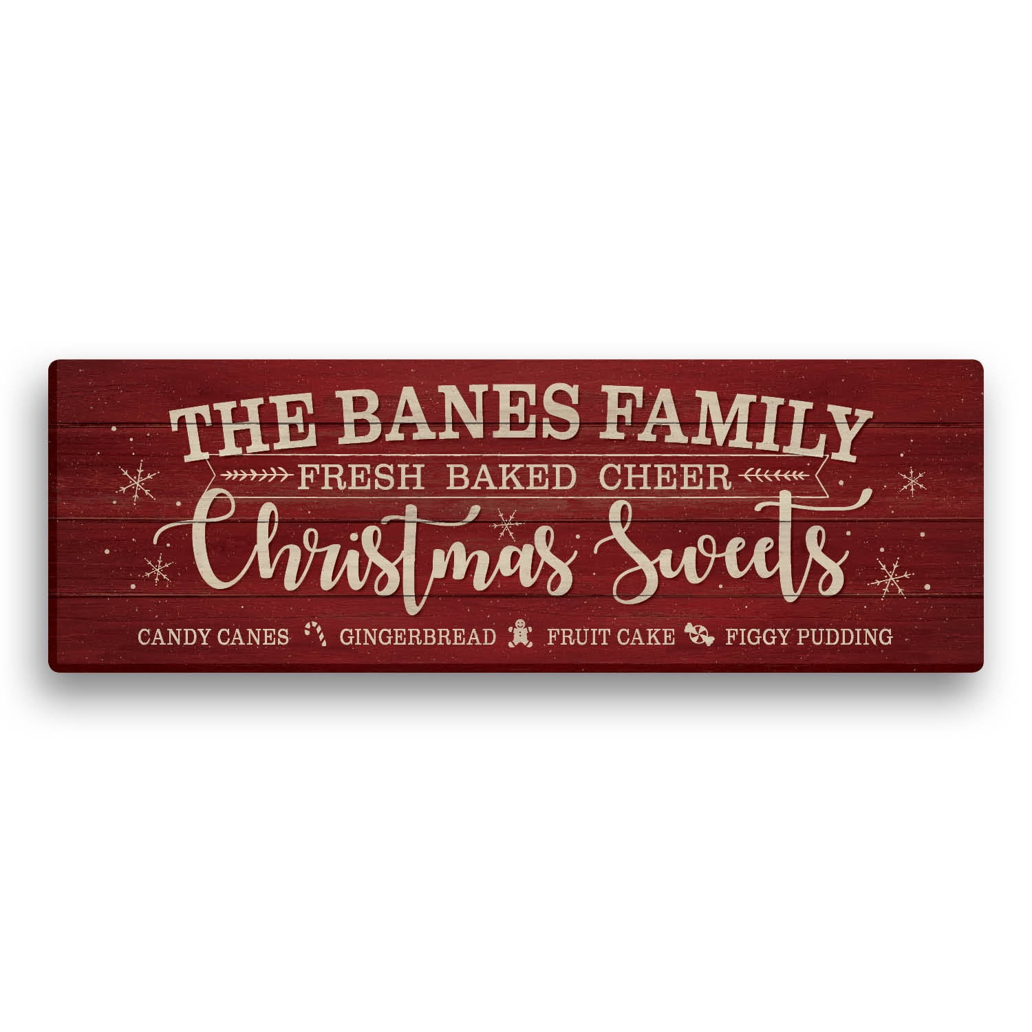 Personalized Christmas Sweets Canvas Print