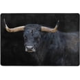 thumbnail image 4 of Dreamtimes Horn Bull Cow Non-Slip Area Rug Cattle Animal Floor Carpet Comfort Floor Mats Decor for Indoor Front Porch,Living Room, Bedroom,Kitchen, 36"x24", 4 of 5