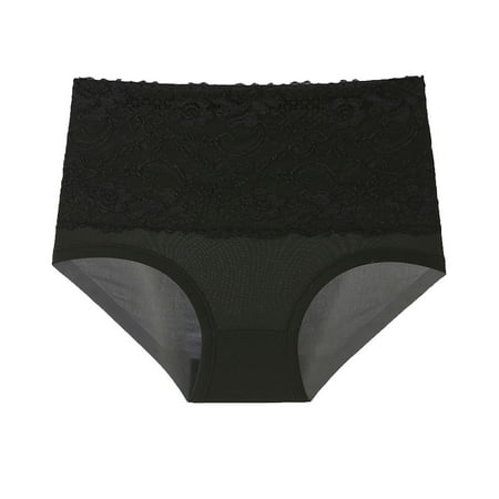 Rbaofujie Lingerie for women Women Lace High Waisted Body Shaper Shorts Shapewear Tummy Control Black