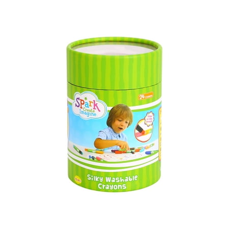 Spark. Create. Imagine. Silky Crayons, 24 Count, Multicolor