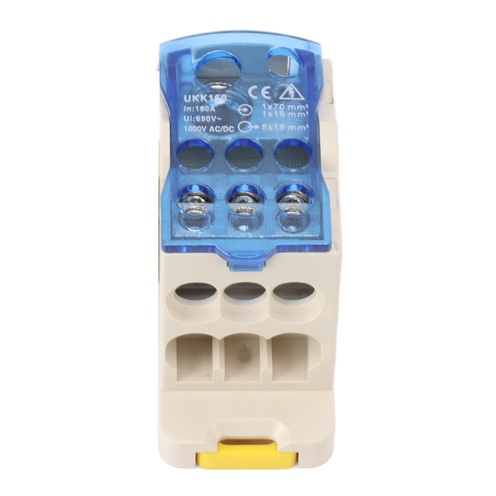 Junction Box, Distribution Box AC/DC 1000V 160A Flame Retardant PC Shell Copper Conductor  For Electrical Cabinets