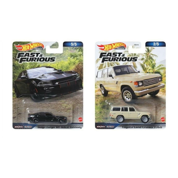 Hot Wheels Car and Truck Vehicles, Metal Fast and Furious, (2 Pack)