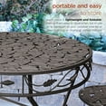 thumbnail image 6 of Alpine Corporation Bird and Leaf Outdoor Patio Bistro Set, Metal 3 - Piece Set, Brown, 6 of 12