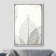 thumbnail image 2 of wall26 Framed Canvas Print Wall Art Transparent Black &amp; White Leaf Trio on Grunge Background Floral Nature Illustrations Modern Art Rustic Dramatic for Living Room, Bedroom, Office - 16"x24&, 2 of 5