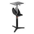 thumbnail image 3 of KFFKFF Pedestal Stand for Bench Grinder, Floor Vise with Mounting Plate of 12" x 10", Pedestal with 5-Stage Height Adjustability & Compartment for Grinding Wheel Storage, Robust Cast Iron Foundation, 3 of 9