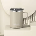 thumbnail image 5 of Insulated Coffee Mug, 20oz Stainless Steel Tumbler with Slider Lid Travel Coffee Cups with Handle for Camping Office Home, Black(D), 5 of 6