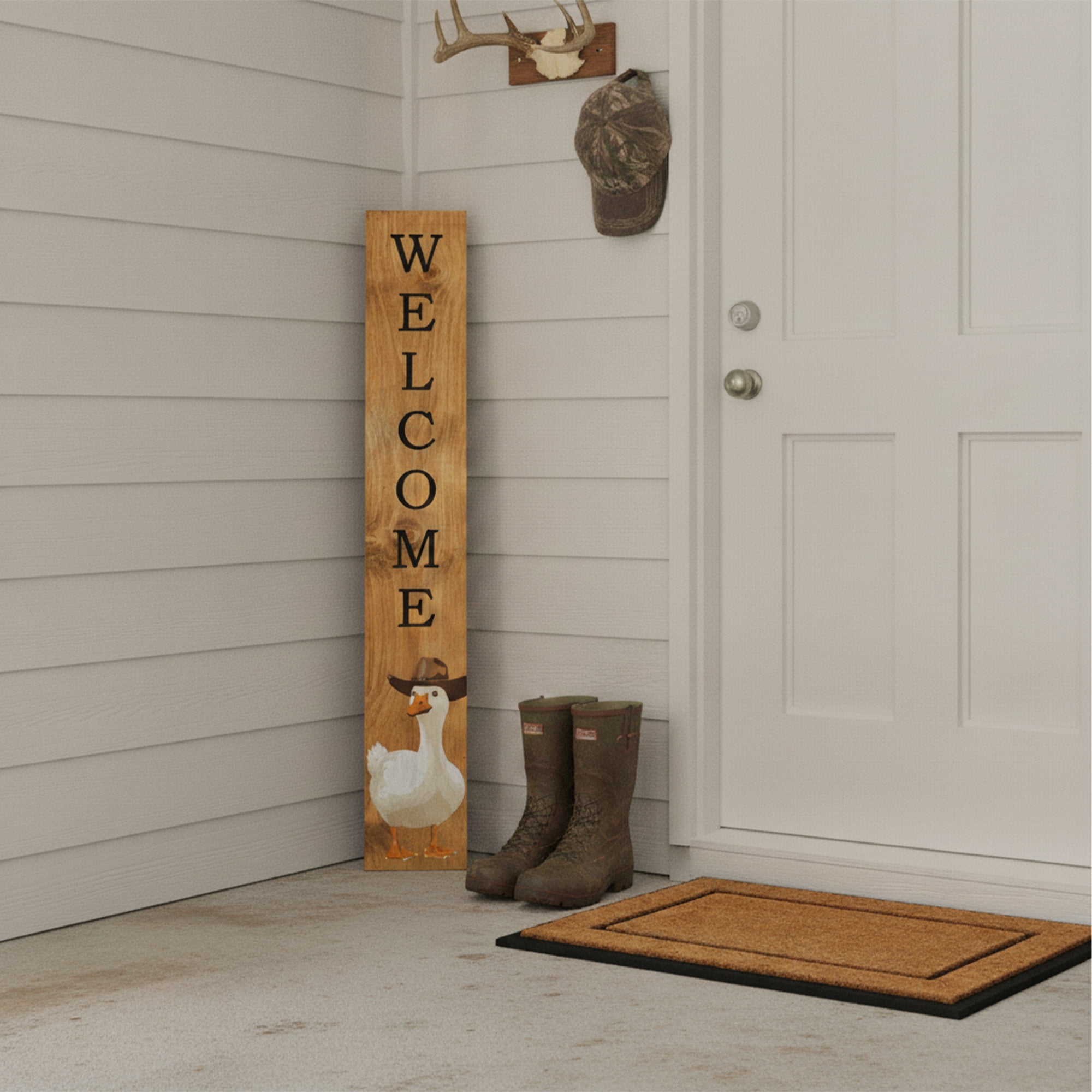 Calloway Mills 119495907 Gentleman Duck Welcome Porch Leaner, 59" x 07"