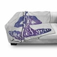 thumbnail image 3 of Yoga Soft Flannel Fleece Throw Blanket, Female Silhouette with Watercolor Space Design Inspirational Words, Cozy Plush for Indoor and Outdoor Use, 60" x 80", Violet and White, by Ambesonne, 3 of 6