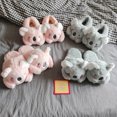 thumbnail image 2 of Cartoon Winter Slippers Kawaii Koala Plush Shoes Soft Sole Warm Flat Home Cotton Casual Shoes Couples Non-slip Pink Grey, 2 of 5