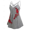 thumbnail image 2 of Tank Top de Encaje con Cordón Combinado en Talla Extra Rosegal  Camisetas sin mangas de talla grande, 2 of 5