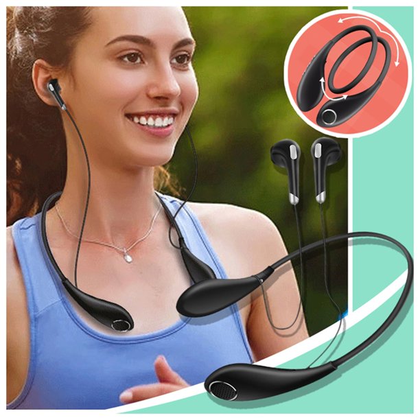 Bluetooth NeckMounted Wireless Sports Headset With Microphone 4 Hours
