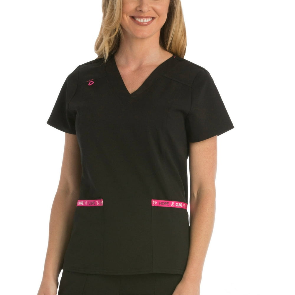 Scrubstar Women's Fashion Collection Breast Cancer Awareness Rayon V