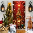 thumbnail image 5 of Hometravel Large Christmas Door Cover, Festive Seasonal Entryway Decoration, Holiday Theme Fabric Wall Hanging for Home and Party, 5 of 6