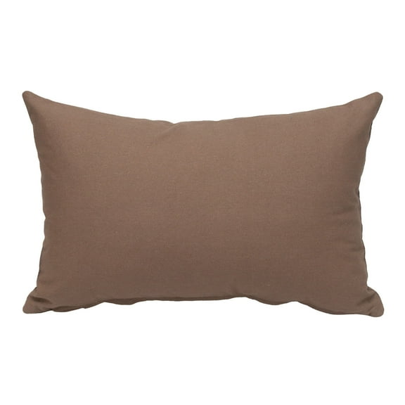 Nassau Collection Cotton Rectangular Throw Pillow - 18" - Brown