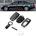 thumbnail image 5 of Carcasa para mando a distancia, ajuste exacto, acabado de fibra de carbono negro brillante, estilo de fibra de carbono negro, carcasa para mando a distancia, compatible con A6 Q5 A5 A7, 5 of 5