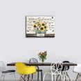 thumbnail image 6 of Flowers Canvas Wall Art Inspirational Quotes Canvas Pictures Farmhouse Sunflower Artwork Wall Decor Bless The Food Before Us Prints for Kitchen Living Room Bedroom Dinning Home Decor Framed 12" x16", 6 of 6